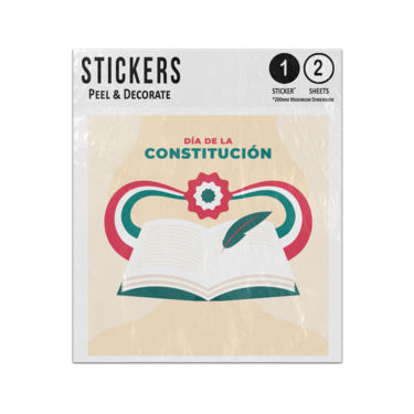 Picture of Dia De La Constitucion Mexico Saying Agreement Signature Illustration Sticker Sheets Twin Pack