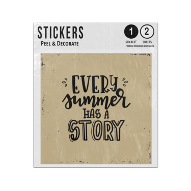 Picture of Every Summer Has A Story Typography Lettering Summertime Quote Sticker Sheets Twin Pack