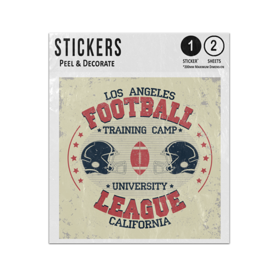 Picture of Los Angelese Football Helmets Ball University League Ca Illustration Sticker Sheets Twin Pack