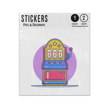 Picture of One Armed Bandit Slot Machine Carnival Gambling Amusement Machine Sticker Sheets Twin Pack