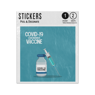 Picture of Virus Vaccination Vaccine And Syringe Hand Drawing Artwork Sticker Sheets Twin Pack