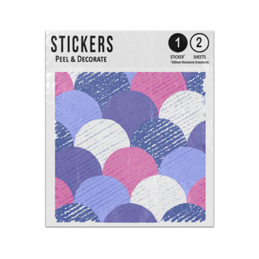 Picture of Blue White Pink Overlapping Oval Balloons Seamless Pattern Sticker Sheets Twin Pack
