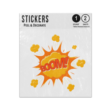 Picture of Boom Bubble Speech Burst Exclaim Cartoon Orange Comic Style Sticker Sheets Twin Pack