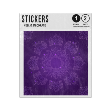 Picture of Chakra Sahasrara Dark Violet Crown Tantric Yoga Background Sticker Sheets Twin Pack