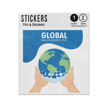 Picture of Global Hand Washing Day Campaign Lifting Earth Planet World Sticker Sheets Twin Pack