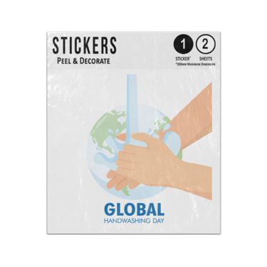 Picture of Global Hand Washing Day Campaign Water Earth Planet World Sticker Sheets Twin Pack