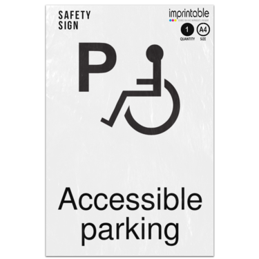 Picture of Accessible Parking Dda Compliant Adhesive Vinyl Sign