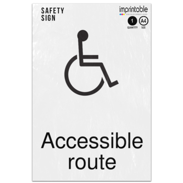 Picture of Accessible Route Dda Compliant Adhesive Vinyl Sign