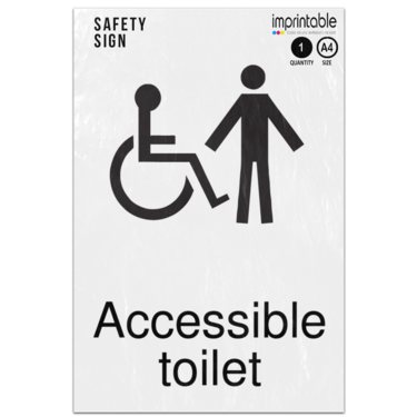 Picture of Accessible Toilet Men Dda Compliant Adhesive Vinyl Sign