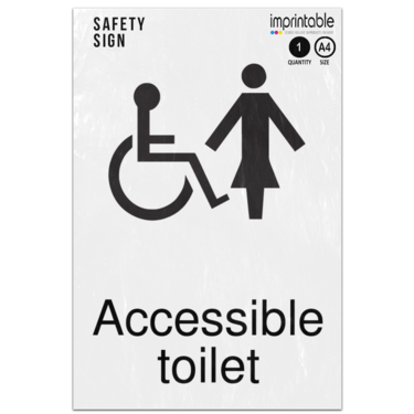 Picture of Accessible Toilet Women Dda Compliant Adhesive Vinyl Sign