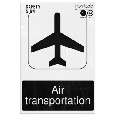 Picture of Air Transportation Information Adhesive Vinyl Sign