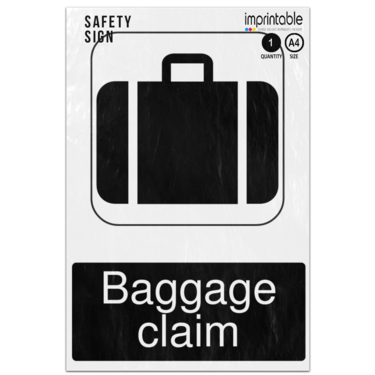 Picture of Baggage Claim Information Adhesive Vinyl Sign