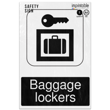 Picture of Baggage Lockers Information Adhesive Vinyl Sign