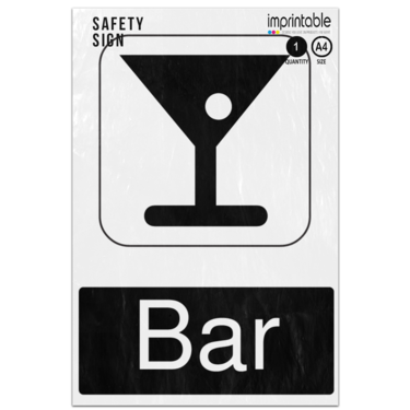Picture of Bar Information Adhesive Vinyl Sign