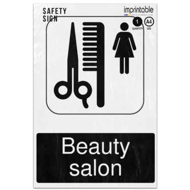 Picture of Beauty Salon Information Adhesive Vinyl Sign