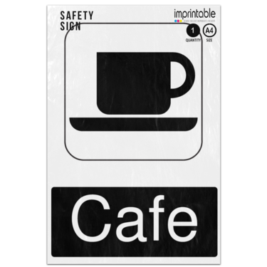 Picture of Cafe Information Adhesive Vinyl Sign