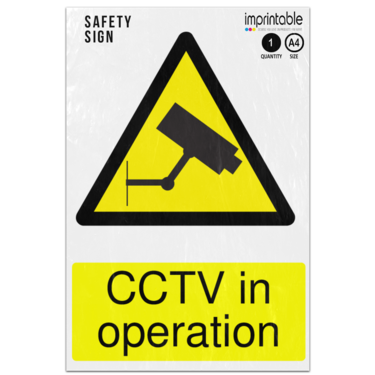 Picture of Cctv In Operation Warning Adhesive Vinyl Sign