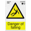 Picture of Danger Of Falling Warning Adhesive Vinyl Sign