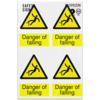 Picture of Danger Of Falling Warning Adhesive Vinyl Sign
