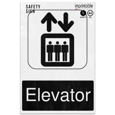 Picture of Elevator Information Adhesive Vinyl Sign