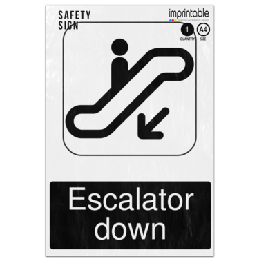 Picture of Escalator Down Information Adhesive Vinyl Sign