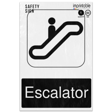 Picture of Escalator Information Adhesive Vinyl Sign