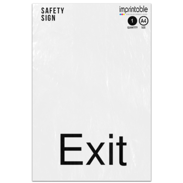 Picture of Exit Dda Compliant Adhesive Vinyl Sign