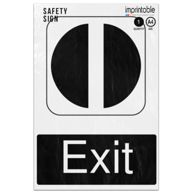 Picture of Exit Information Adhesive Vinyl Sign