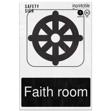 Picture of Faith Room Buddhism Information Adhesive Vinyl Sign