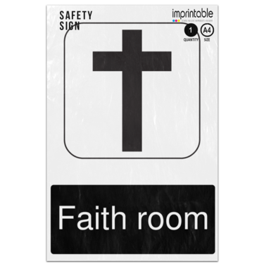 Picture of Faith Room Christianity Information Adhesive Vinyl Sign