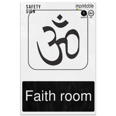 Picture of Faith Room Hinduism Information Adhesive Vinyl Sign