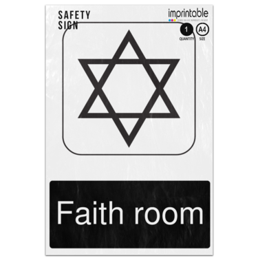 Picture of Faith Room Judaism Information Adhesive Vinyl Sign