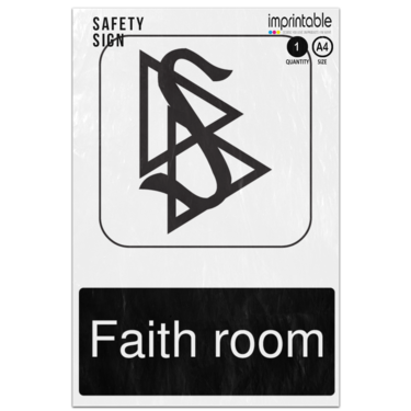 Picture of Faith Room Scientology Information Adhesive Vinyl Sign