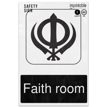 Picture of Faith Room Shikism Information Adhesive Vinyl Sign