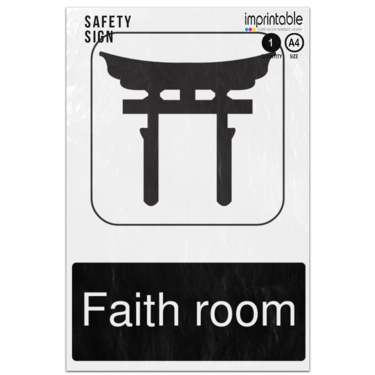 Picture of Faith Room Shinto Information Adhesive Vinyl Sign