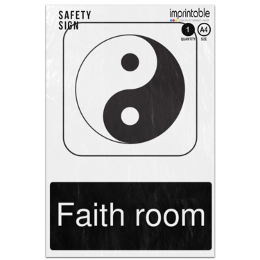 Picture of Faith Room Taoism Information Adhesive Vinyl Sign