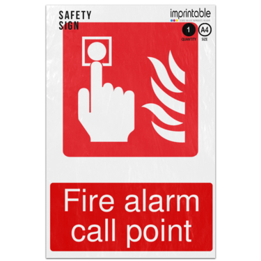 Picture of Fire Alarm Call Point Emergency Equipment Adhesive Vinyl Sign