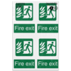 Picture of Fire Exit Person Right Door Safe Condition Adhesive Vinyl Sign