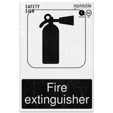 Picture of Fire Extinguisher Information Adhesive Vinyl Sign