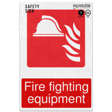 Picture of Fire Fighting Equipment Emergency Equipment Adhesive Vinyl Sign