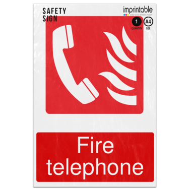 Picture of Fire Telephone Emergency Equipment Adhesive Vinyl Sign