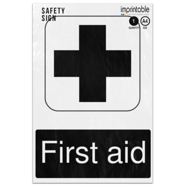 Picture of First Aid Information Adhesive Vinyl Sign