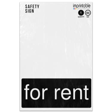 Picture of For Rent Mandatory Adhesive Vinyl Sign