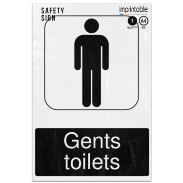 Picture of Gents Toilets Information Adhesive Vinyl Sign