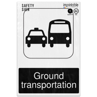 Picture of Ground Transportation Information Adhesive Vinyl Sign