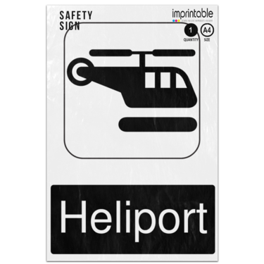Picture of Heliport Information Adhesive Vinyl Sign