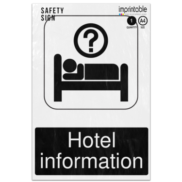 Picture of Hotel Information Information Adhesive Vinyl Sign
