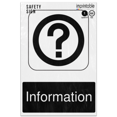 Picture of Information Information Adhesive Vinyl Sign
