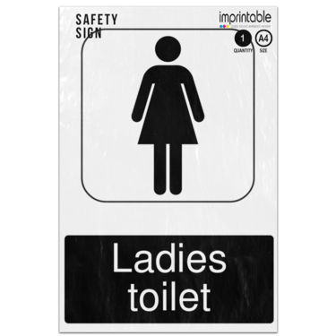 Picture of Ladies Toilet Information Adhesive Vinyl Sign