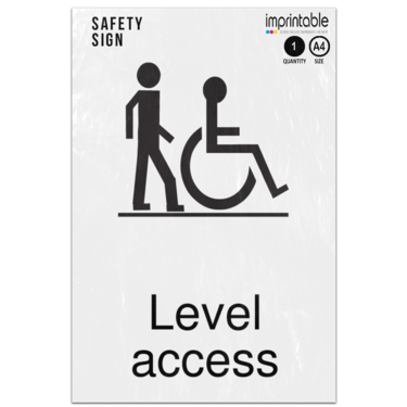 Picture of Level Access Dda Compliant Adhesive Vinyl Sign